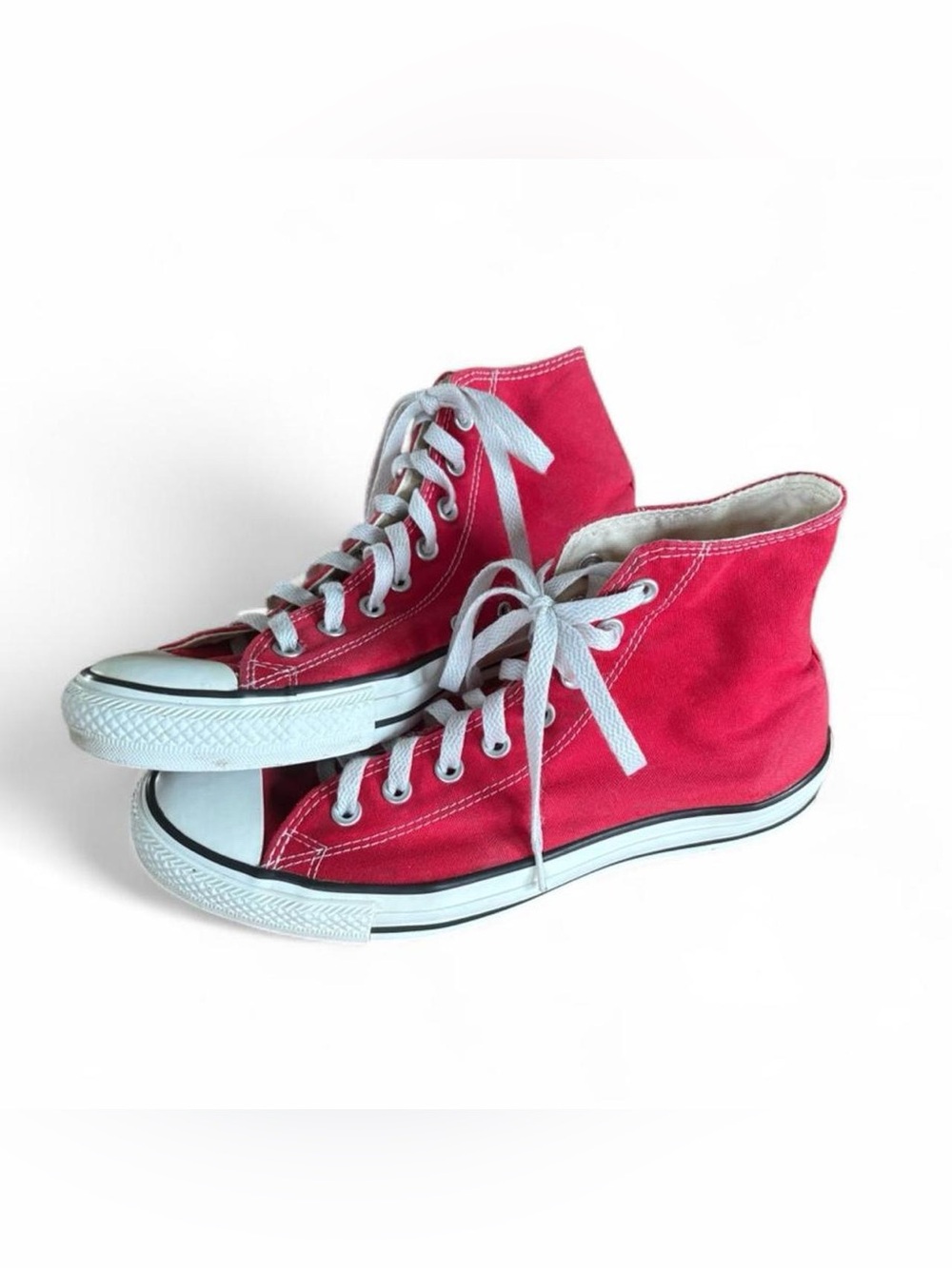 Converse Men's High-Top Sneakers in Pink with White Accents